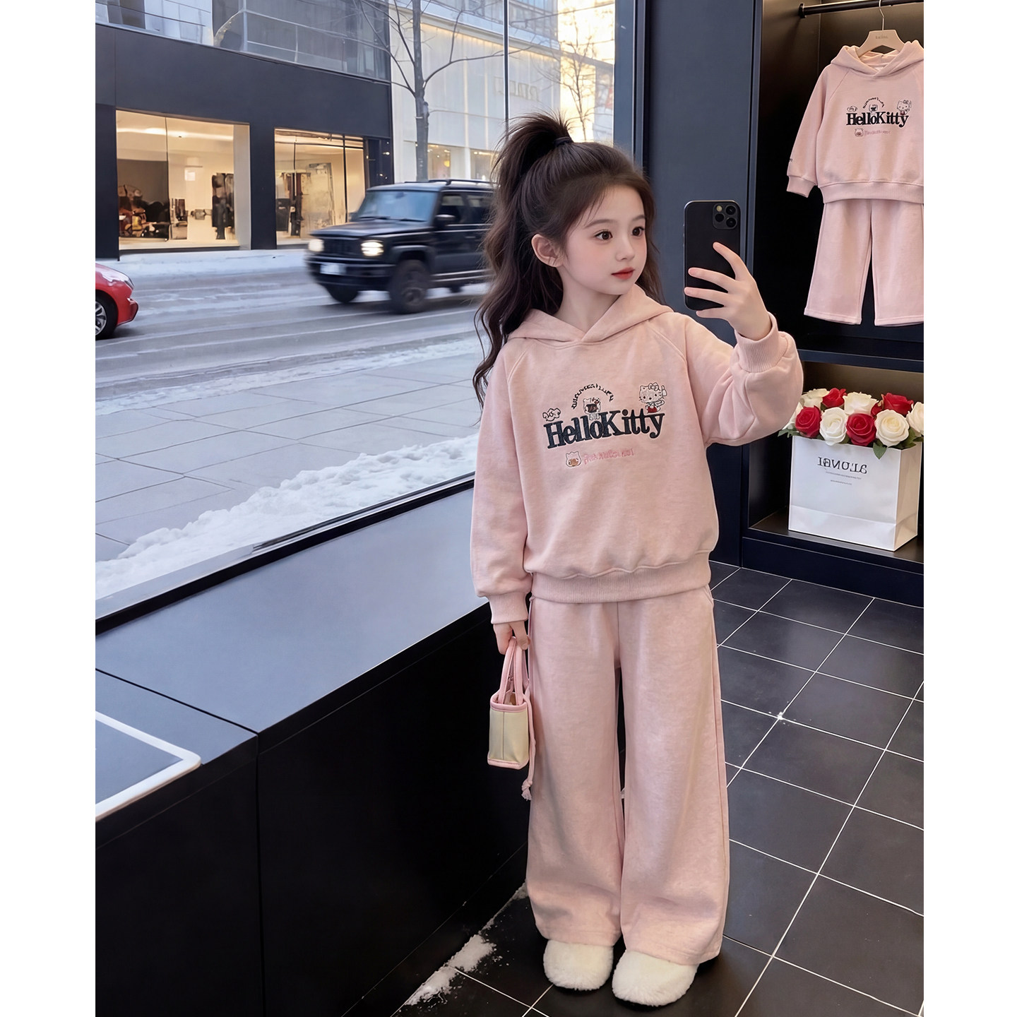 女童套装2026新款春装儿童网红洋气爆款连帽卫衣女孩春秋款运动装,淘宝优惠券,粉丝福利购,淘宝优惠卷