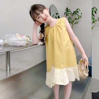 Girls Dress 2024 New Summer Children's Wear Internet Celebrity Thin Princess Dress Summer Dress ສາວນ້ອຍ Dress