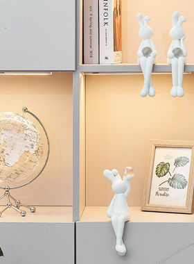 卡通可爱兔子吊脚娃娃摆件创意客厅酒柜办公室桌面书柜装饰品摆设