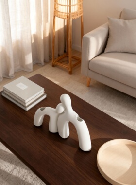 北欧抽象人物陶瓷桌面摆件