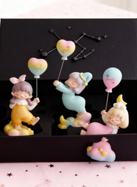 卡通树脂摆件桌面装饰礼盒装