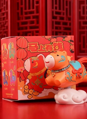 国潮卡通动物树脂摆件礼盒送礼