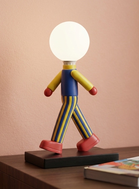 儿童房手绘风可发光卡通树脂摆件