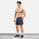 TOMATOPAPA Men's Retro Striped Shorts Slit Loose Breathable Casual Straight Running Fitness Pants