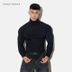 TOMATOPAPA秋冬新品长袖T恤高领修身高弹运动健身体恤青年潮上衣