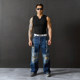 TOMATOPAPA ຜູ້ຊາຍ V-neck ຂະຫນາດນ້ອຍ vest threaded sleeveless shirt ribbed elastic vest ຜູ້ຊາຍກິລາ tight waistcoat T
