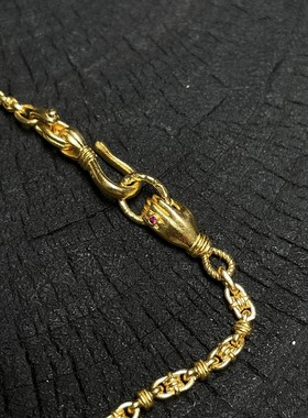 足金权杖扣吊球手链可DIY定制