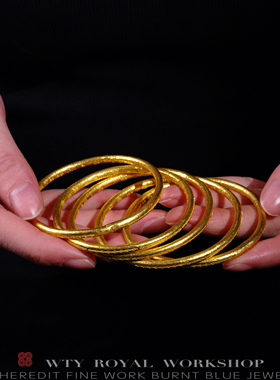 梧桐雨造办处细工足金如意回纹手镯