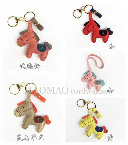 Брендовая кожаная пони ручной работы, ключи от машины, бумажник, подвеска для влюбленных