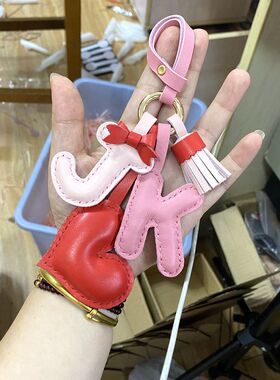 网红真皮手工钥匙扣包包挂件