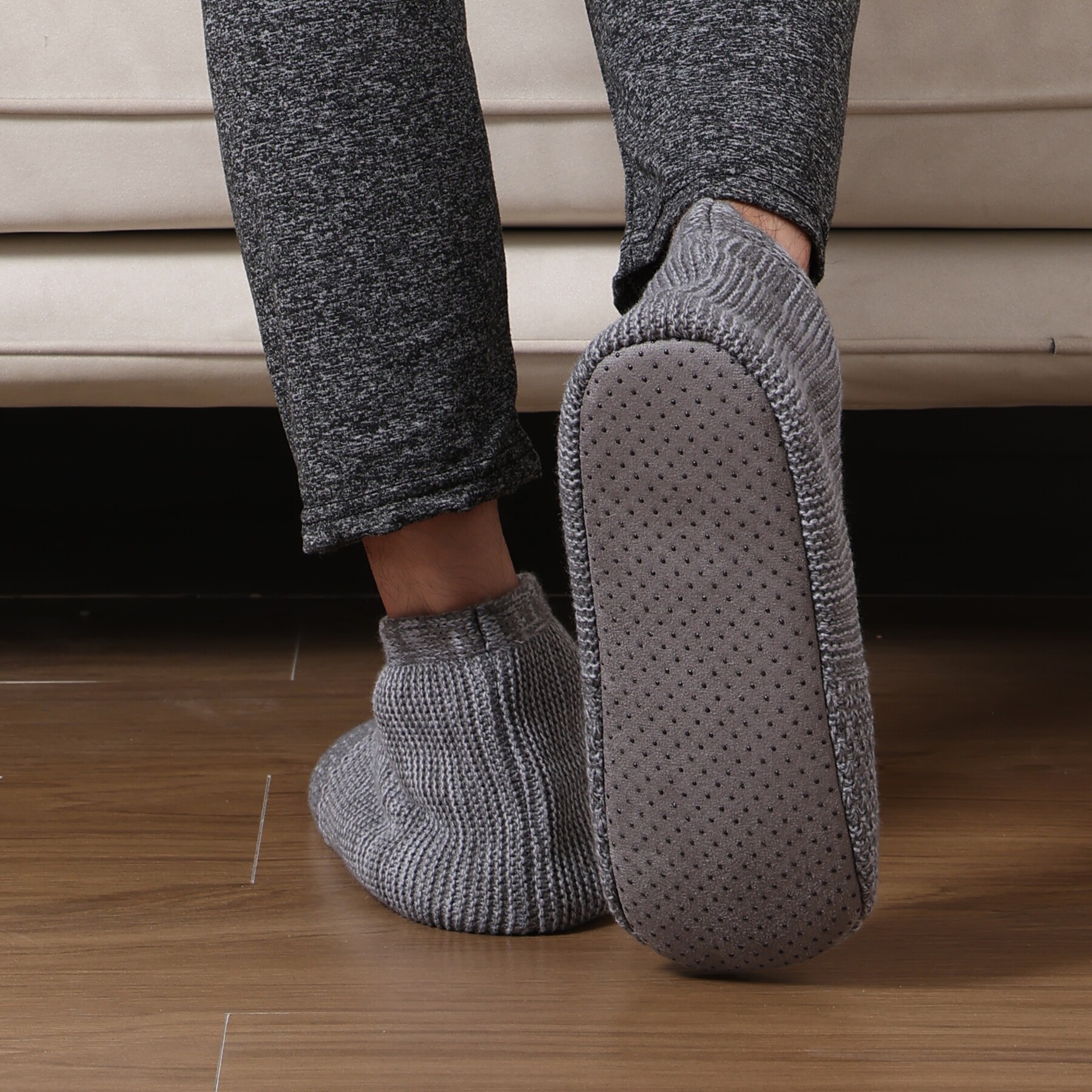 Winter mid-calf warm anti-slip floor socks lambswool socks and flippers