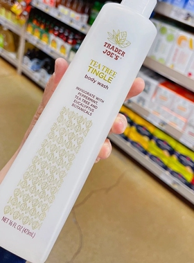 美国直邮 Trader Joe's缺德舅薄荷茶树清爽沐浴露男女沐浴473ml