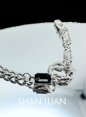 钛钢嘻哈链男高级项链