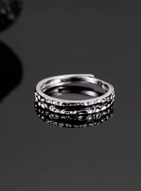 原创深渊戒指男潮开口戒