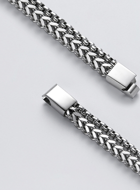 男钛钢双层不掉色手链