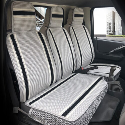 江铃特顺座套福特新全顺经典6座专用大通V80 V90全包亚麻坐垫四季 - 图0