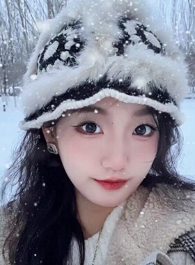 真兔毛醒狮帽女时尚显脸小秋冬