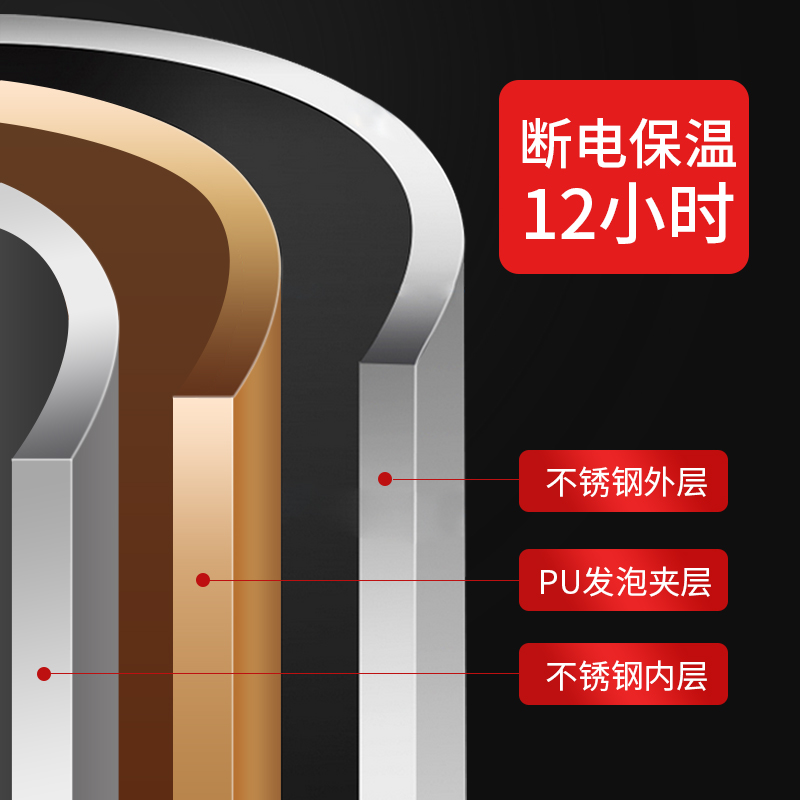 电热蒸煮桶双层不锈钢电加热保温桶商用大容量汤面桶煮粥桶开水桶-图1