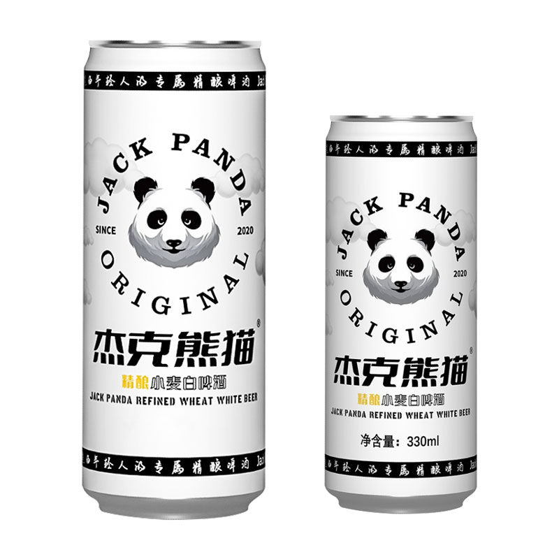 整箱12/24听 比利时风味白啤酒 杰克熊猫精酿白啤酒500ml/330ml - 图3