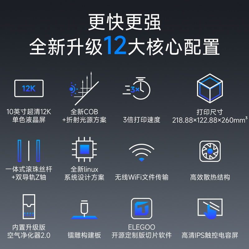 ELEGOO/爱乐酷Saturn 3 Ultra 土星3d打印机光固化家用桌面级手办 - 图1