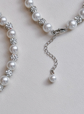 满天星珍珠镶钻手链2025新款爆款女澳白轻奢小众延长链高级感手饰