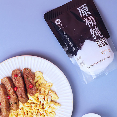 川晶食盐家用加碘盐不含抗结剂350g*4袋原初纯精制深井矿盐细盐巴 - 图2