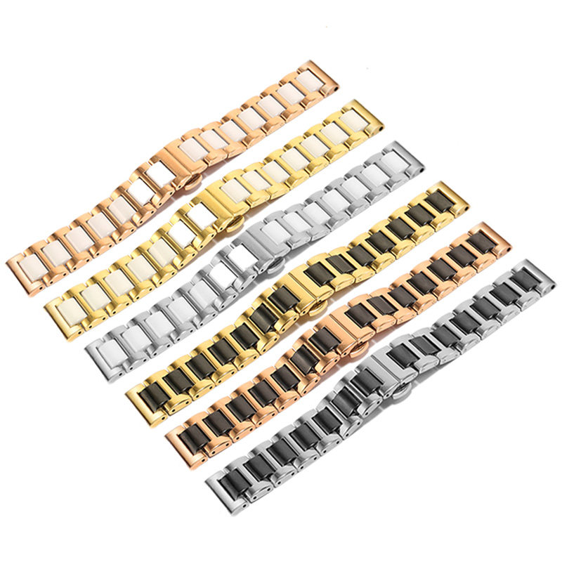 代用卡西欧女士精钢陶瓷手表带 佩伊配件