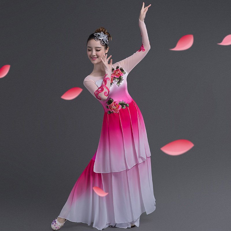 古典舞女飘逸新款中国风民族舞蹈服 卡妆妮民族服装/舞台装