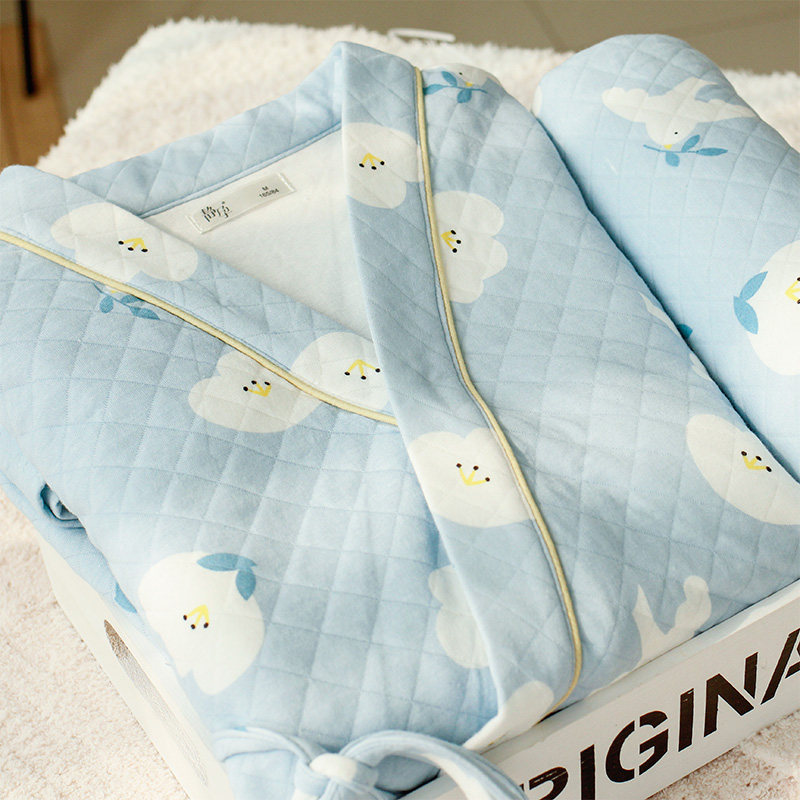 月子服纯棉产后秋冬季10月份11睡衣 静孕家居服套装