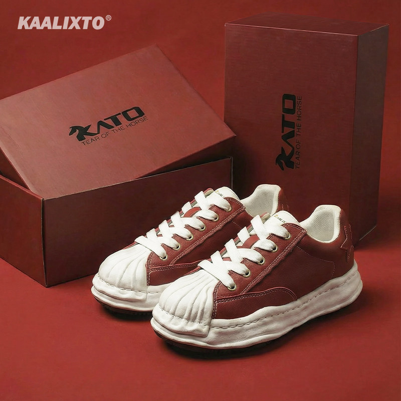 Kaalixto马年限定贝壳头星星鞋7CM隐形内增高厚底休闲男女增高鞋