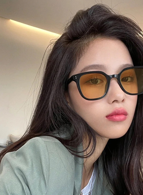 黑框茶色方形通用超轻可以配近视