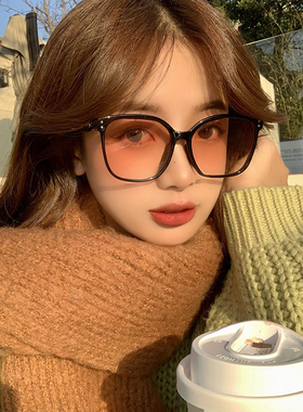 黑框近视眼镜大框眼睛女