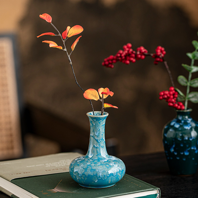 陶瓷花瓶桌面餐厅客厅花插仿真花假花玄关酒柜摆件装饰品花束摆设,淘宝优惠券,粉丝福利购,淘宝优惠卷