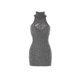 1JINNSTUDIO high collar knitted vest dress