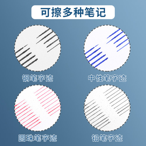 晨光 磨砂两用橡皮可擦圆珠笔中性笔钢笔水笔橡皮擦学生专用考试绘图干净半砂全砂金手指双头文具好物推荐 - 图0