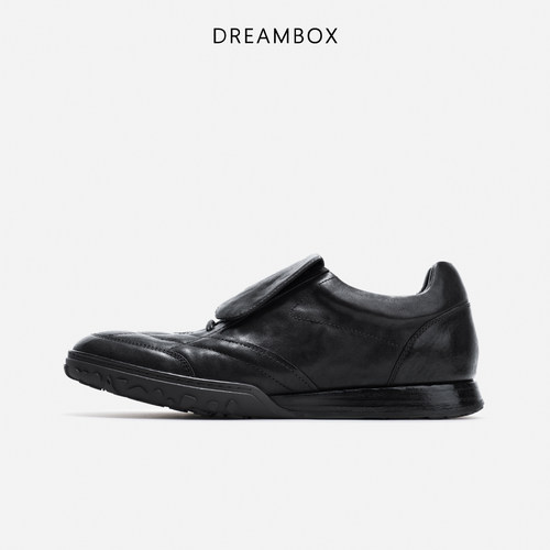 DREAMBOX钧博石洗马皮极简风复古德训鞋夏季透气舒适运动休闲鞋 - 图0