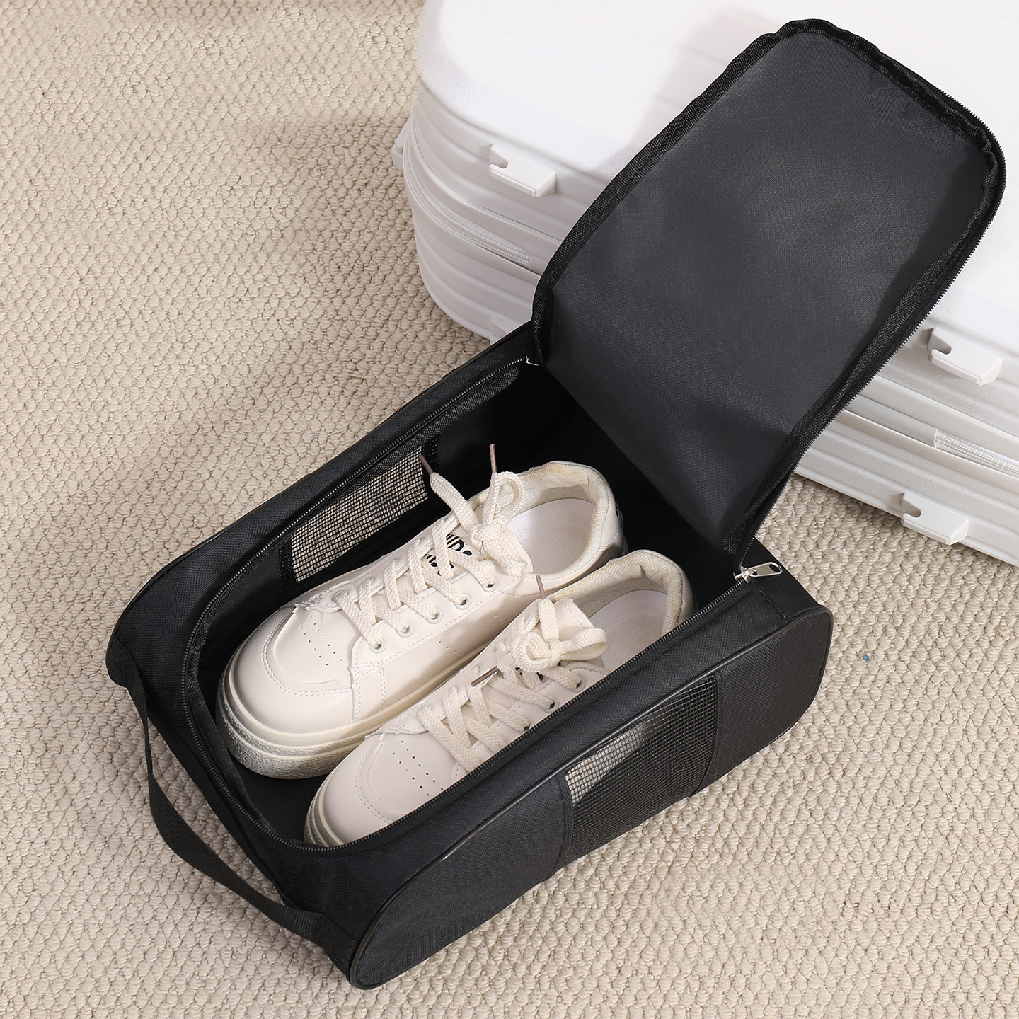 Customized Name Mesh Breathable Golf Shoe Storage Bag