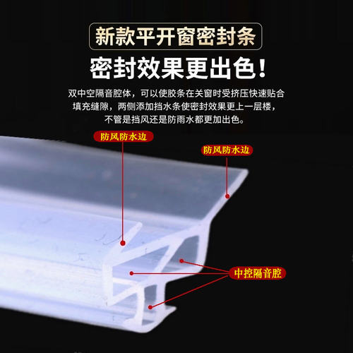 八爪鱼硅胶条密封条塑钢门窗胶条防水抗冻防漏风防撞防尘隔音保暖 - 图0