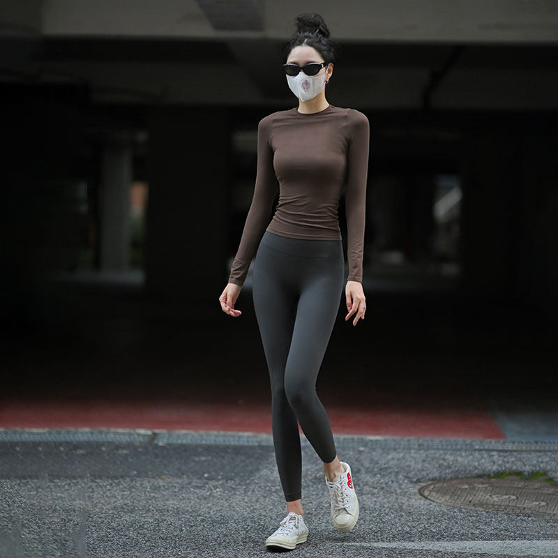 Beemen无缝一体织瑜伽服女上衣2026新款外穿速干高弹螺纹运动长袖,淘宝优惠券,粉丝福利购,淘宝优惠卷