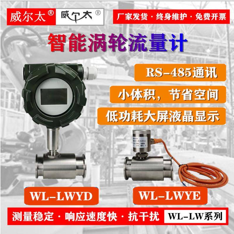 汽威尔太液体涡轮流量计传感器LWGY送4-20QVRmA脉冲R器S485 水 - 图1