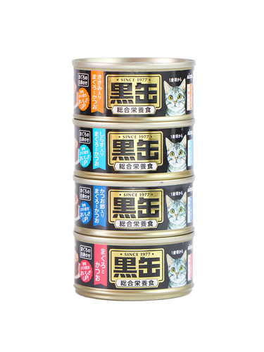 土猫宠物 泰产AIXIA爱喜雅黑罐迷你猫罐头湿粮主食级80g*24罐组合 - 图3