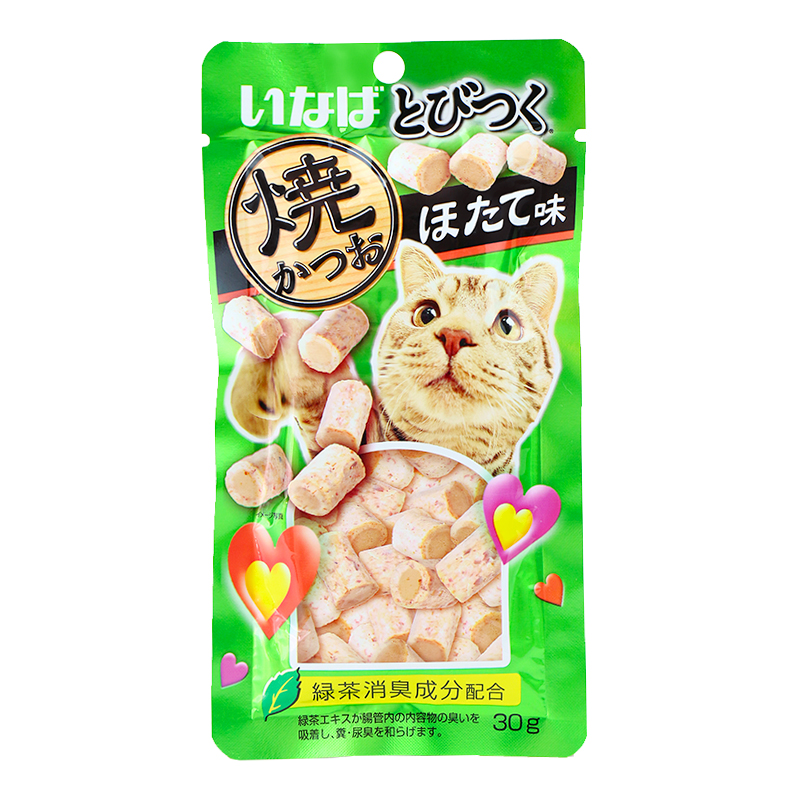 土猫宠物 伊纳宝烤鱼多多猫饼干挑嘴猫零食妙好猫咪夹心饼干25g