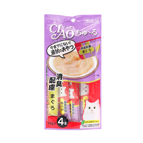 土猫宠物 伊纳宝猫零食 ciao啾噜妙好4支装 成幼猫咪液体肉条猫条 - 图3