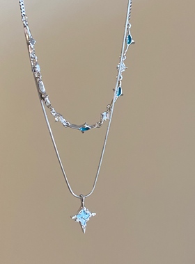 然后我们跳舞了简约双层月亮项链