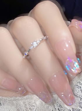 然后我们跳舞了简约微镶锆石戒指