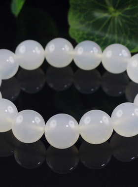 天然白玛瑙手珠玉手链玉髓散珠