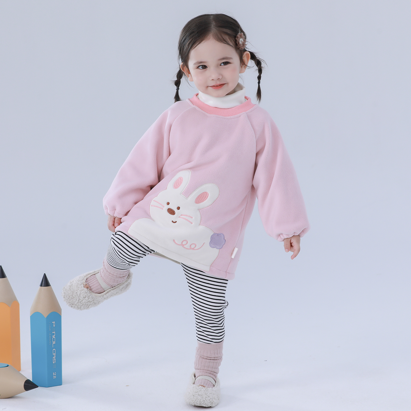 Winter baby Austrian velvet smock eating artifact scarf