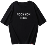 Tide, хлопковая летняя футболка с коротким рукавом для отдыха, свободный крой, в корейском стиле, яркий броский стиль