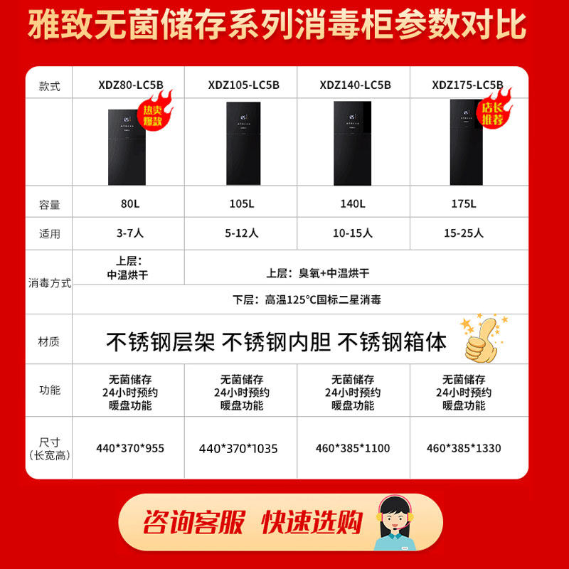 康宝消毒柜lc5b家用立式消毒碗柜 canbo康宝泓太商用消毒柜