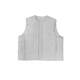 Aurocean soft off-white collarless cotton vest thickened warm wide silhouette winter layered cotton jacket